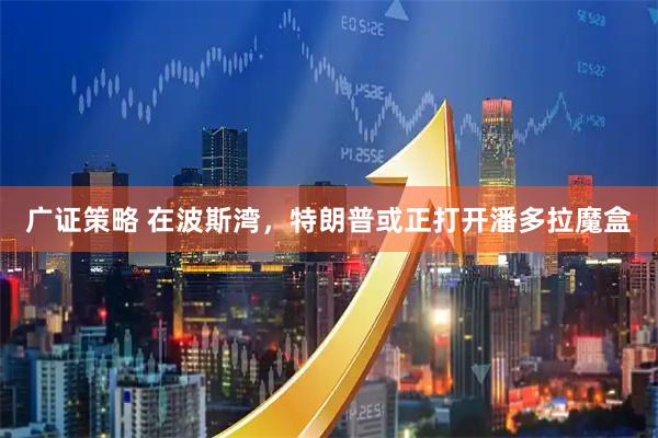 广证策略 在波斯湾，特朗普或正打开潘多拉魔盒