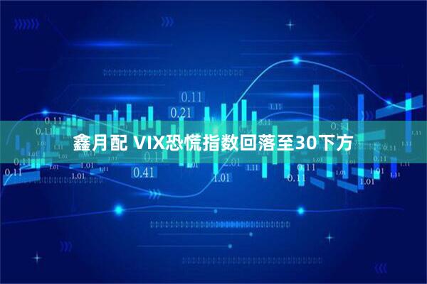 鑫月配 VIX恐慌指数回落至30下方